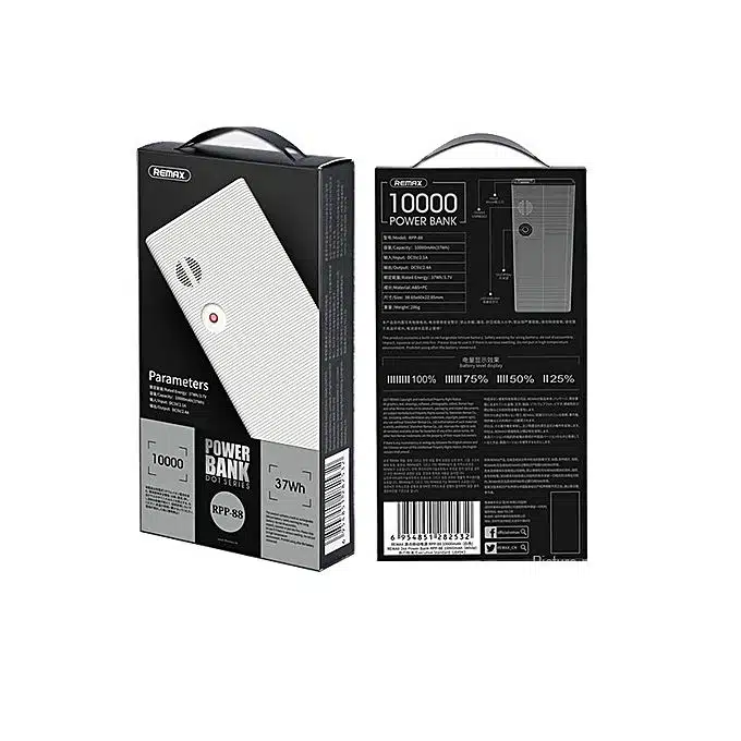 Remax Rpp-88 Power Bank 10000Mah Original 37Wh - White 2 Remax RPP-88 Power Bank 10000mah Original 37Wh - White - Image 2
