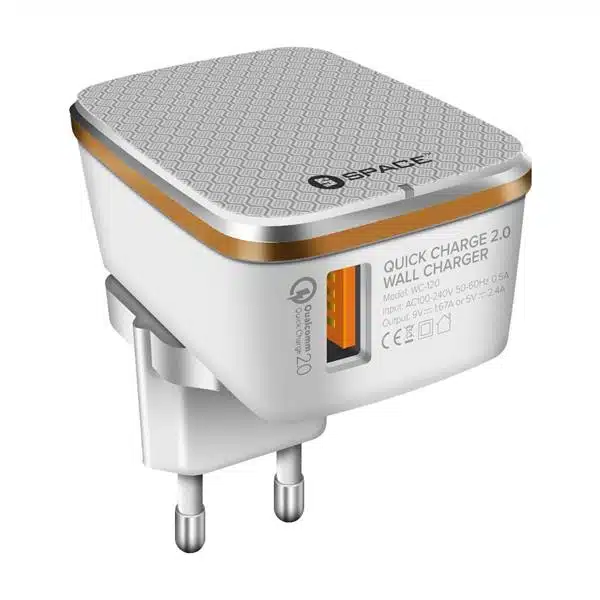 Space Wc-121 2.4A Quick Charge 2.0 Wall Charger 1 Space WC-121 2.4A