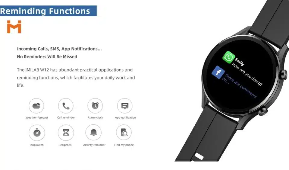 Imilab W12 Smart Watch Price In Pakistan 16 IMILAB W12 Smart Watch Price in Pakistan