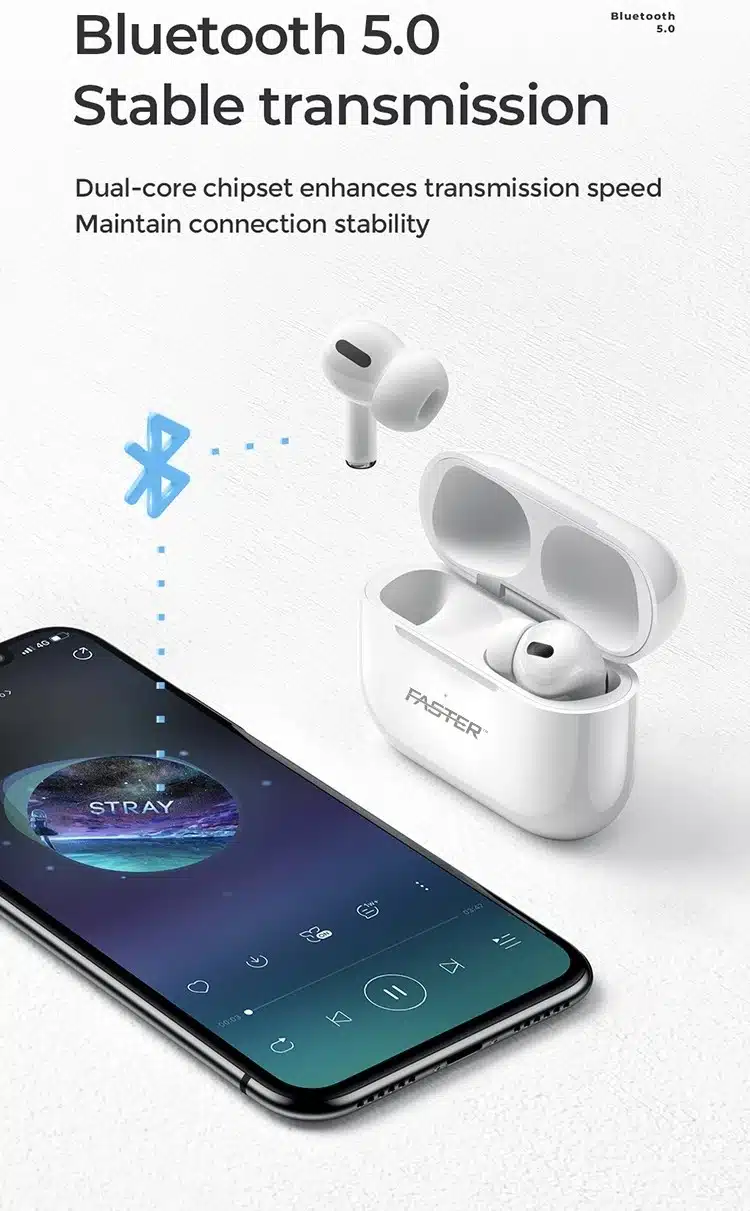 Faster T10 Tws Twin Pods Bluetooth Earbuds 7 faster airpods 3