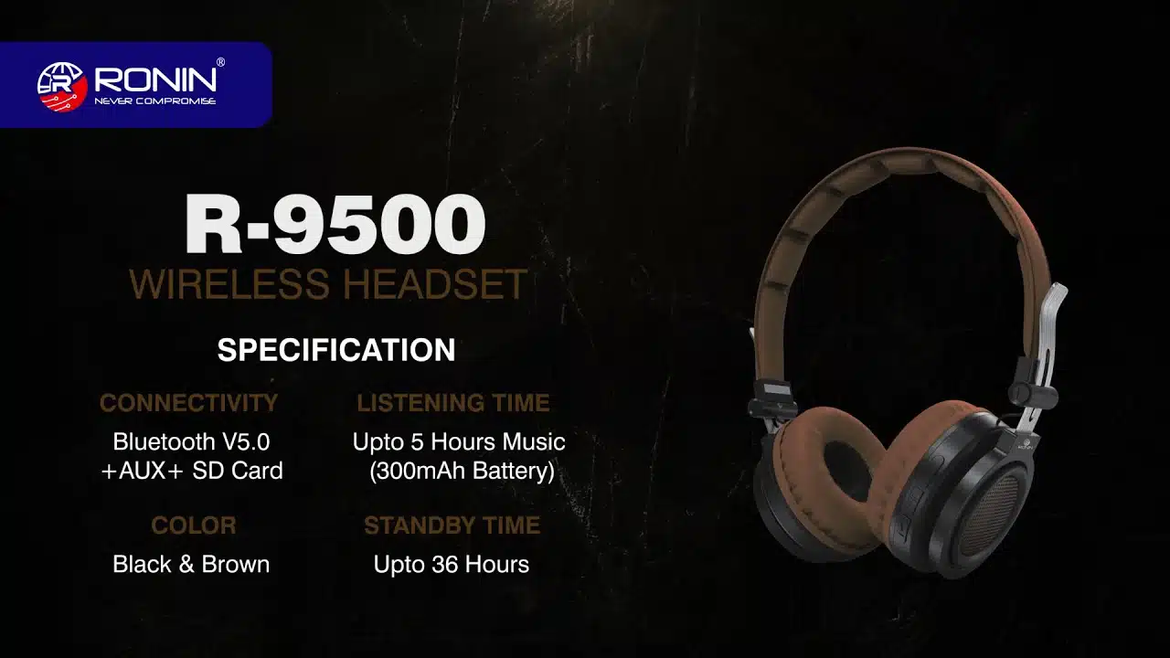 Ronin R-9500 Crystal Clear Sound Wireless Headphone 2 r-9500-headphone-ronin