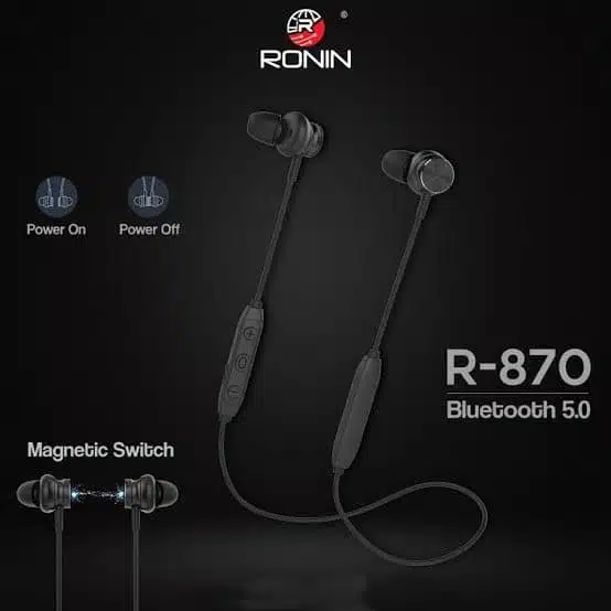 R-870 Magnetic Wireless Neckband Earphone 2 ronin-870