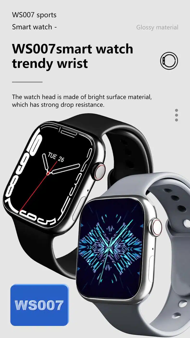 Ws007 Smartwatch 2.0Inch Wireless Charging Bluetooth Nfc Smartwatch 8 WS007 Smartwatch 2.0inch