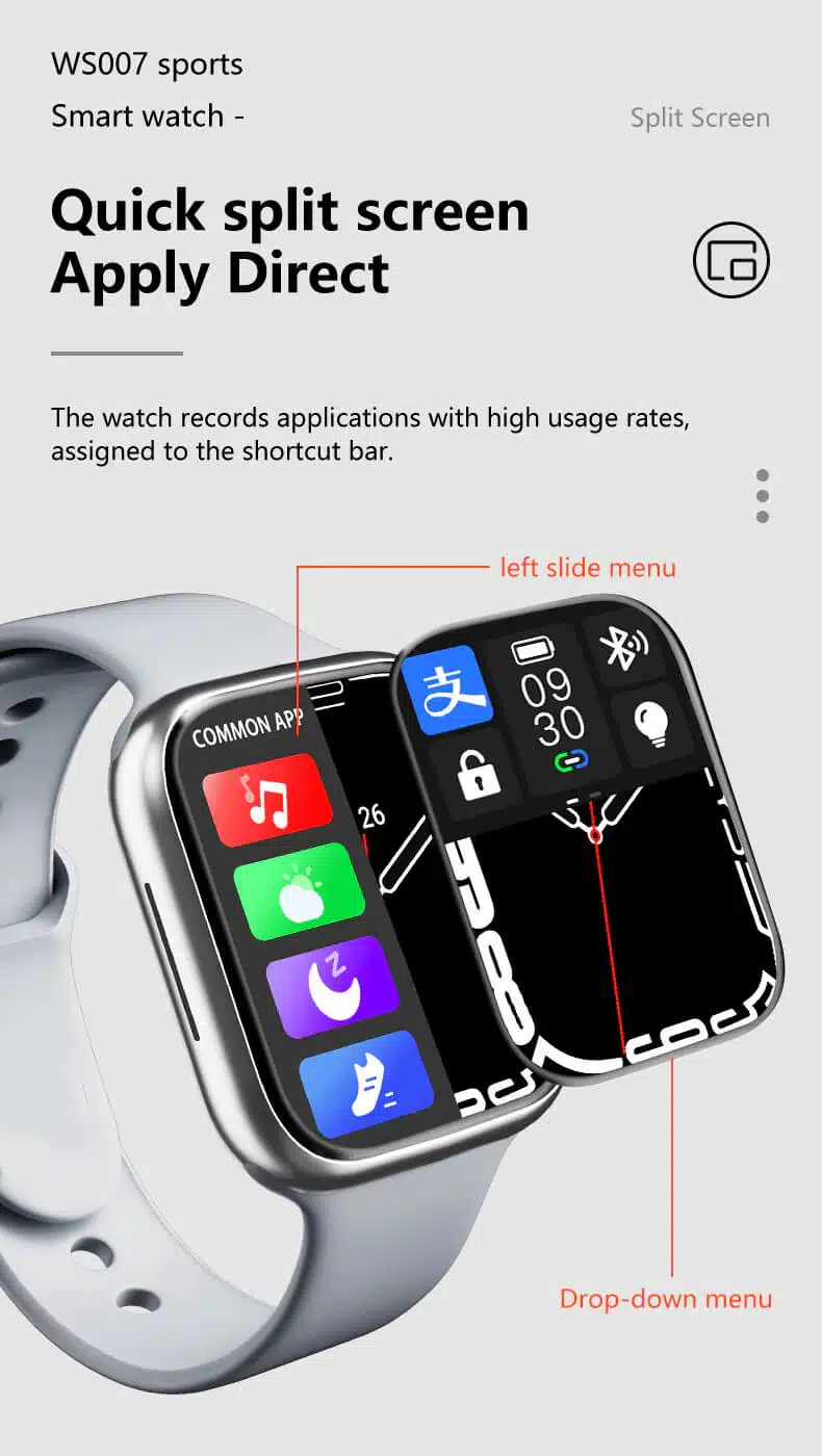 Ws007 Smartwatch 2.0Inch Wireless Charging Bluetooth Nfc Smartwatch 12 WS007 Smartwatch 2.0