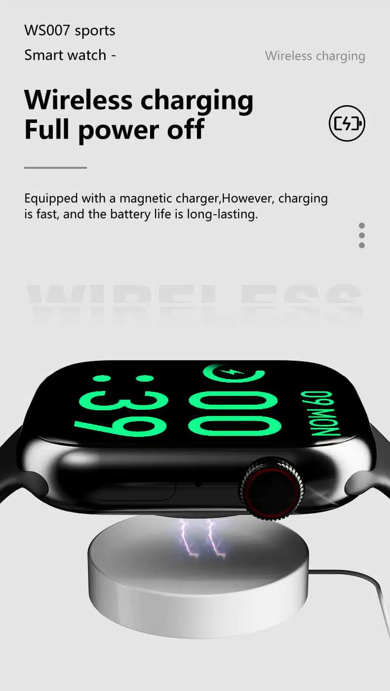 Ws007 Smartwatch 2.0Inch Wireless Charging Bluetooth Nfc Smartwatch 14 WS007 Smartwatch 2.0