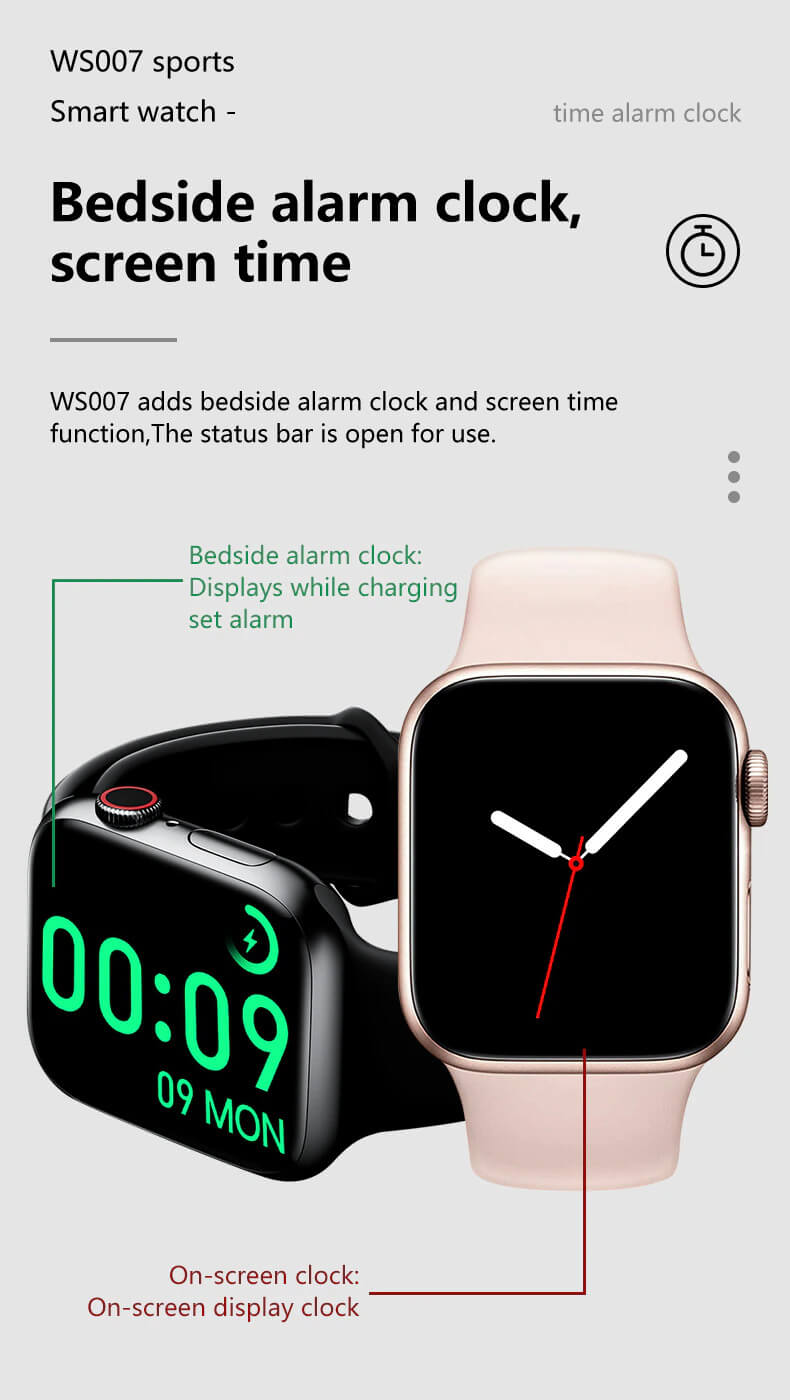 Ws007 Smartwatch 2.0Inch Wireless Charging Bluetooth Nfc Smartwatch 18 WS007 Smartwatch 2.0