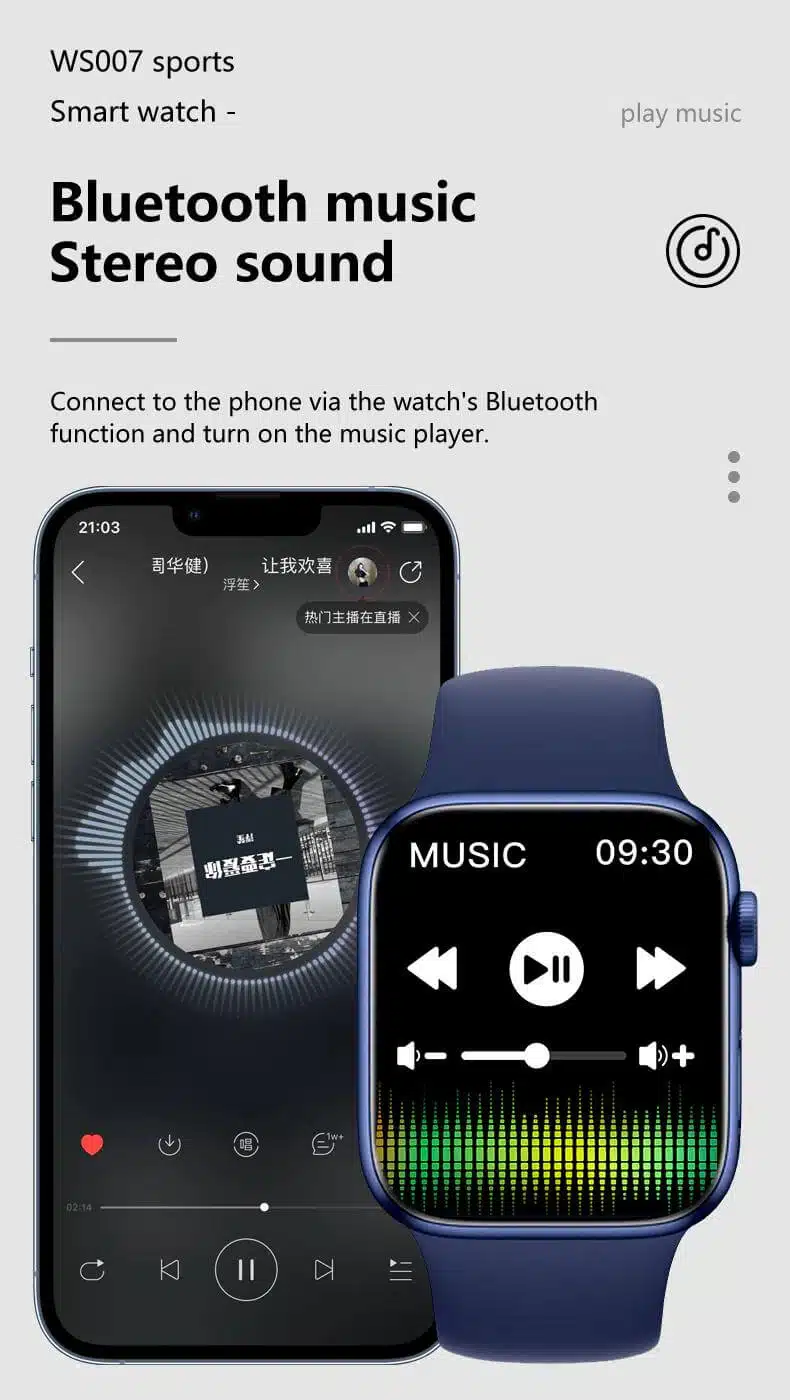 Ws007 Smartwatch 2.0Inch Wireless Charging Bluetooth Nfc Smartwatch 3 WS007 Smartwatch 2.0inch