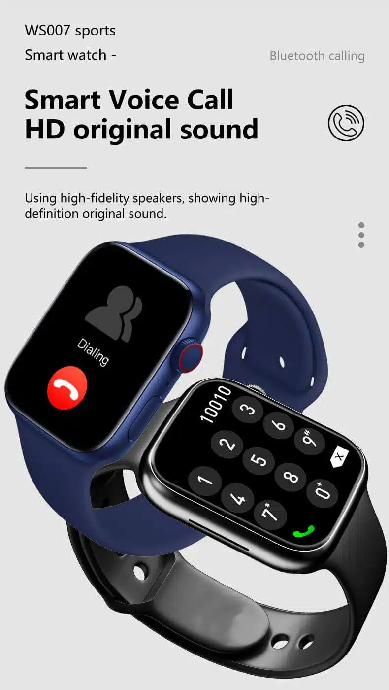 Ws007 Smartwatch 2.0Inch Wireless Charging Bluetooth Nfc Smartwatch 5 WS007 Smartwatch 2.0inch