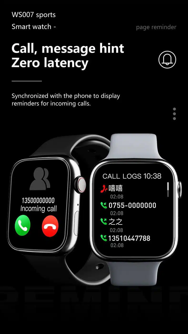 Ws007 Smartwatch 2.0Inch Wireless Charging Bluetooth Nfc Smartwatch 6 WS007 Smartwatch 2.0inch