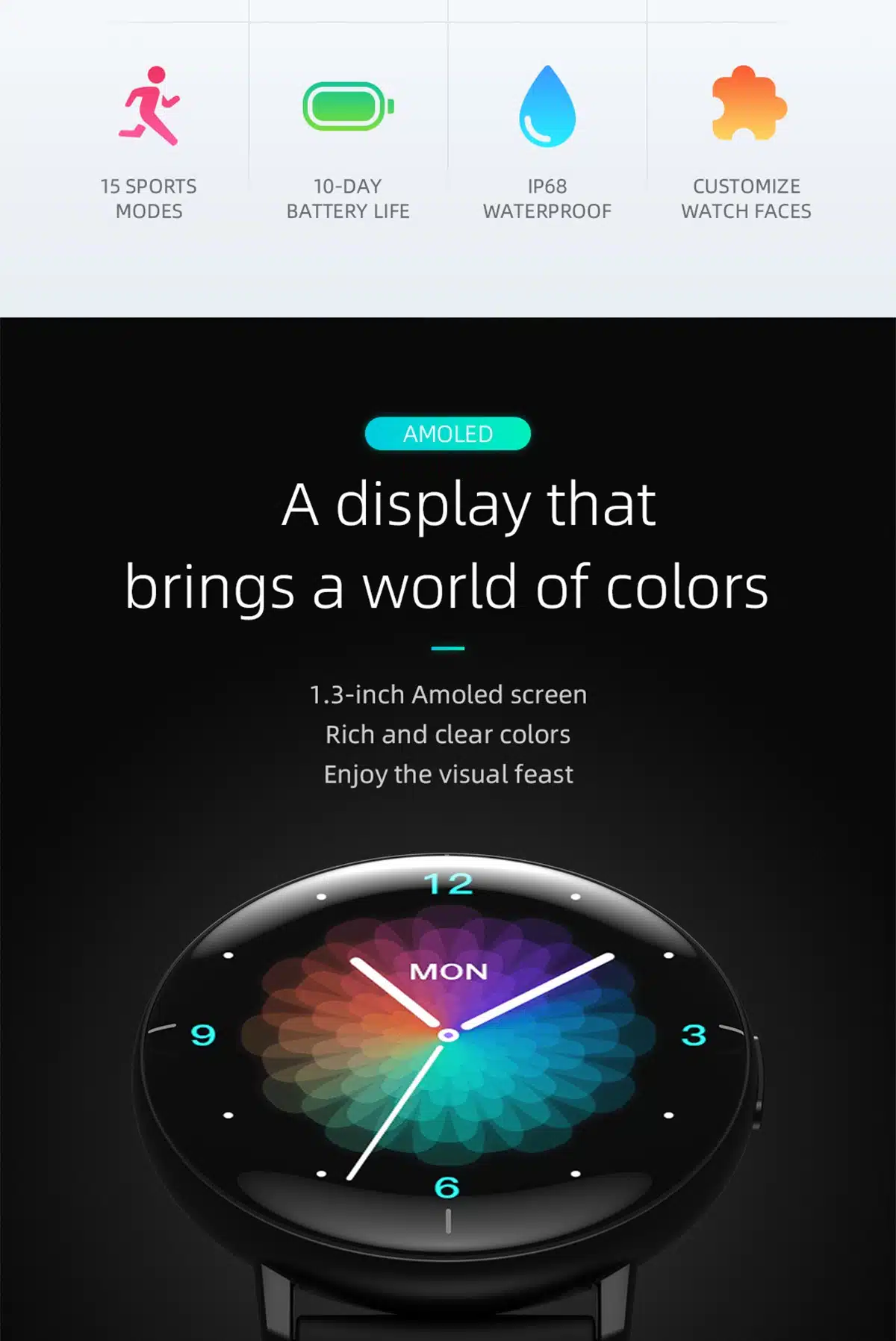 Mibro Lite Smart Watch Amoled Hd Screen Round 5 Mibro- Lite -Smart- Watch