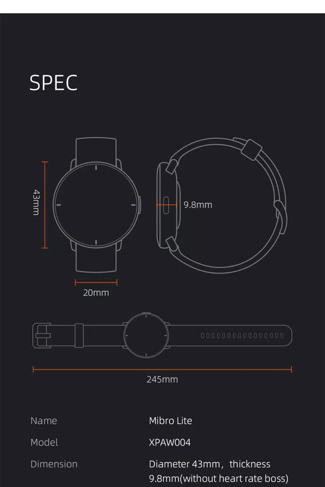 Mibro Lite Smart Watch Amoled Hd Screen Round 9 Mibro- Lite -Smart- Watch