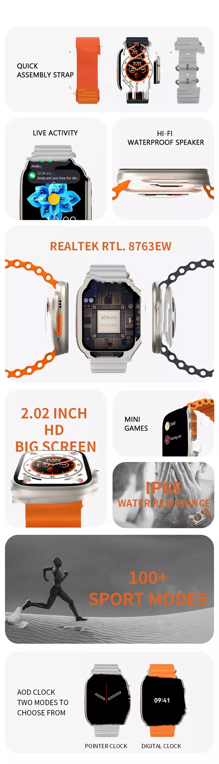 Hw8 Ultra Max Smart Watch Series 8 Nfc Bt Call 49Mm 4 hw8 ultra max 02