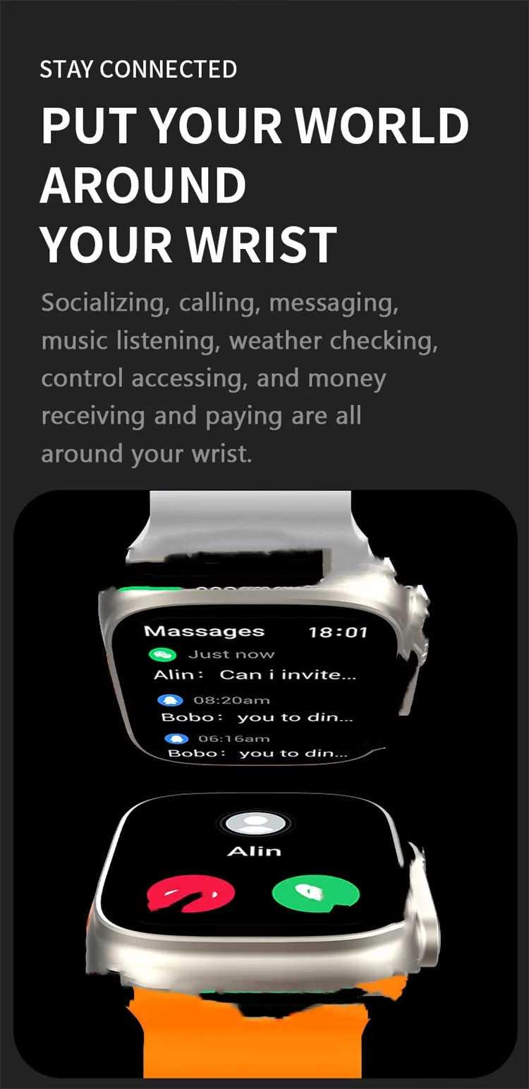 Hw8 Ultra Max Smart Watch Series 8 Nfc Bt Call 49Mm 11 hw8 ultra max 09