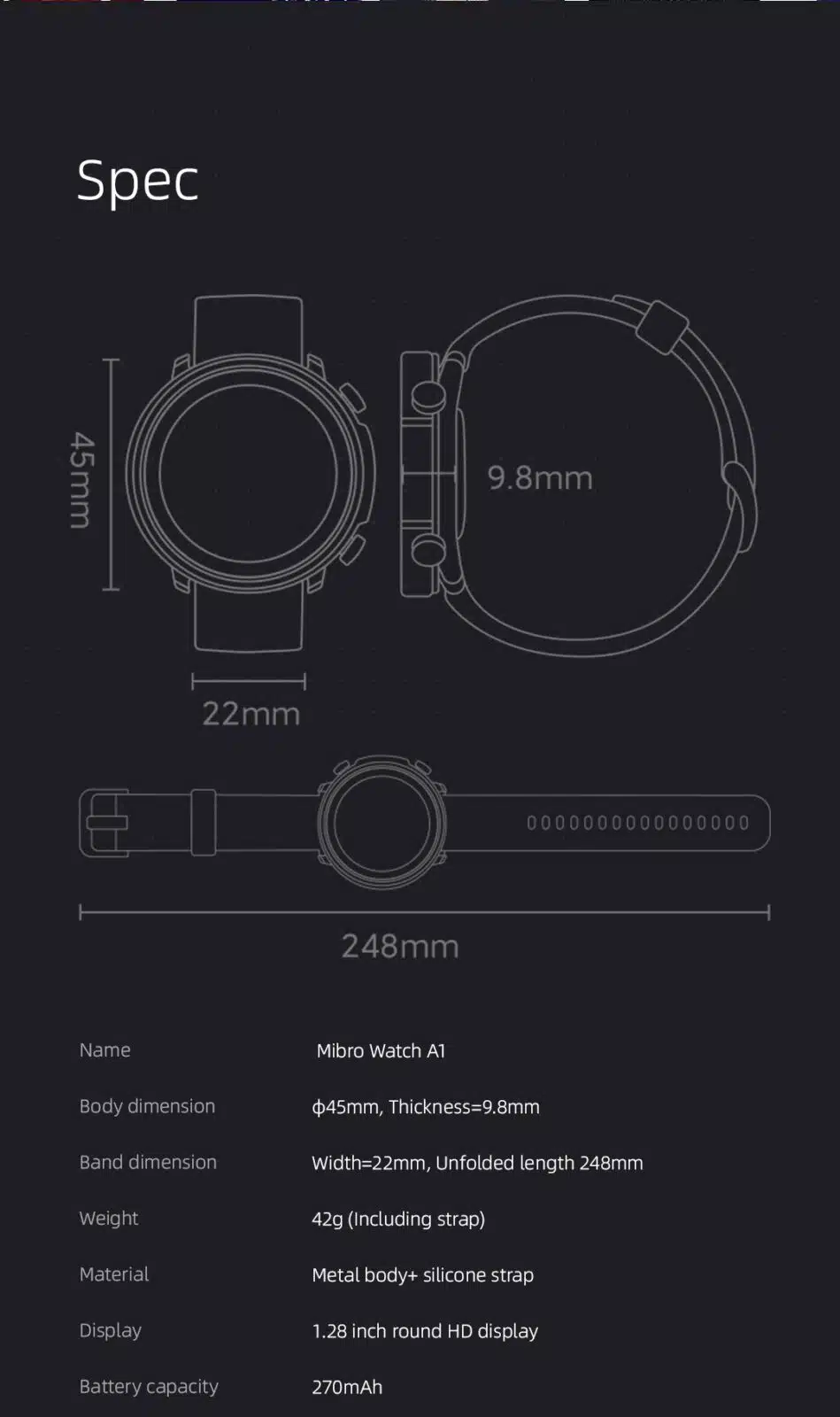 Mibro A1 Smartwatch 16 Mibro A1 SmartWatch