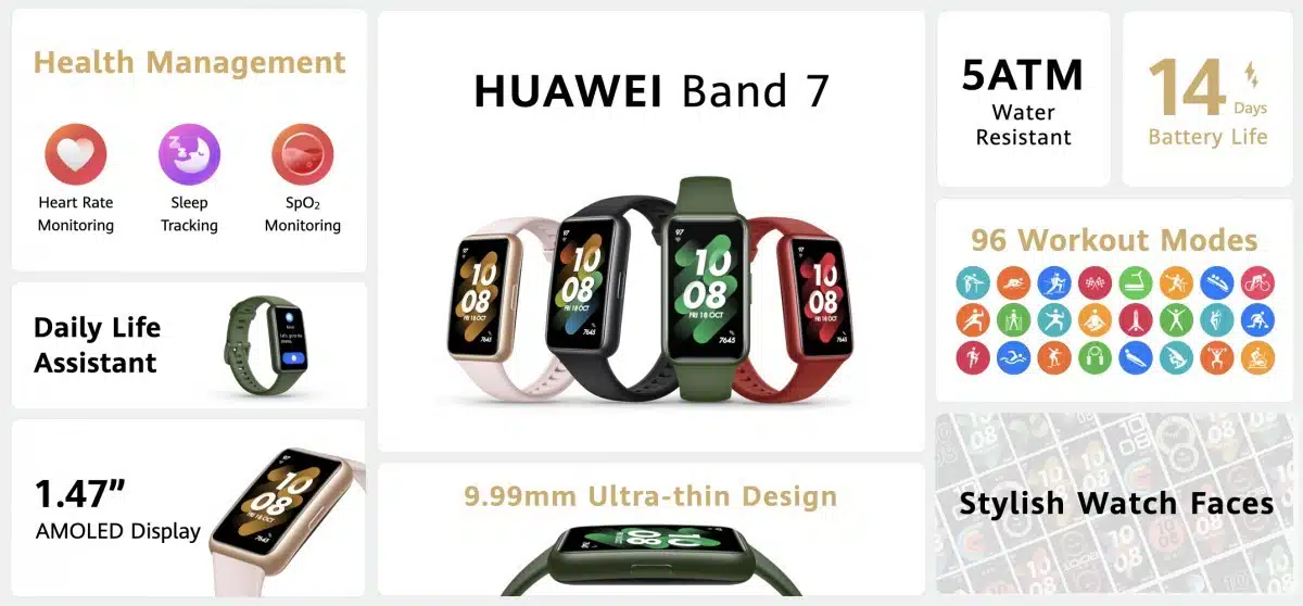 Huawei Band 7 Global With Amoled Display 2 HUAWEI -BAND 7 – GRAPHITE- BLACK