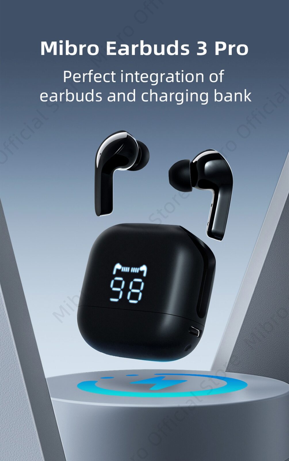 Mibro- Earbuds- 3- Pro- TWS- 2000mAh- Reverse -Charging -Bluetooth- 5.3 -Sport- Headphone 