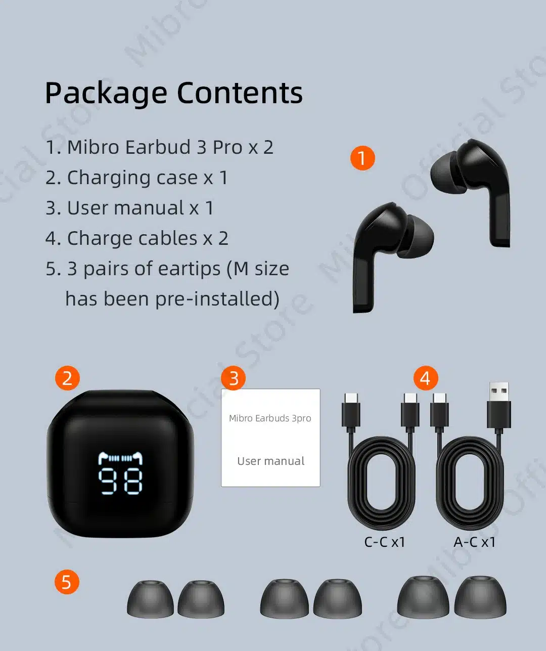 Mibro Earbuds 3 Pro Tws 2000Mah Reverse Charging Bluetooth 5.3 Sport Headphone 16 Mibro- Earbuds- 3- Pro- TWS- 2000mAh- Reverse -Charging -Bluetooth- 5.3 -Sport- Headphone