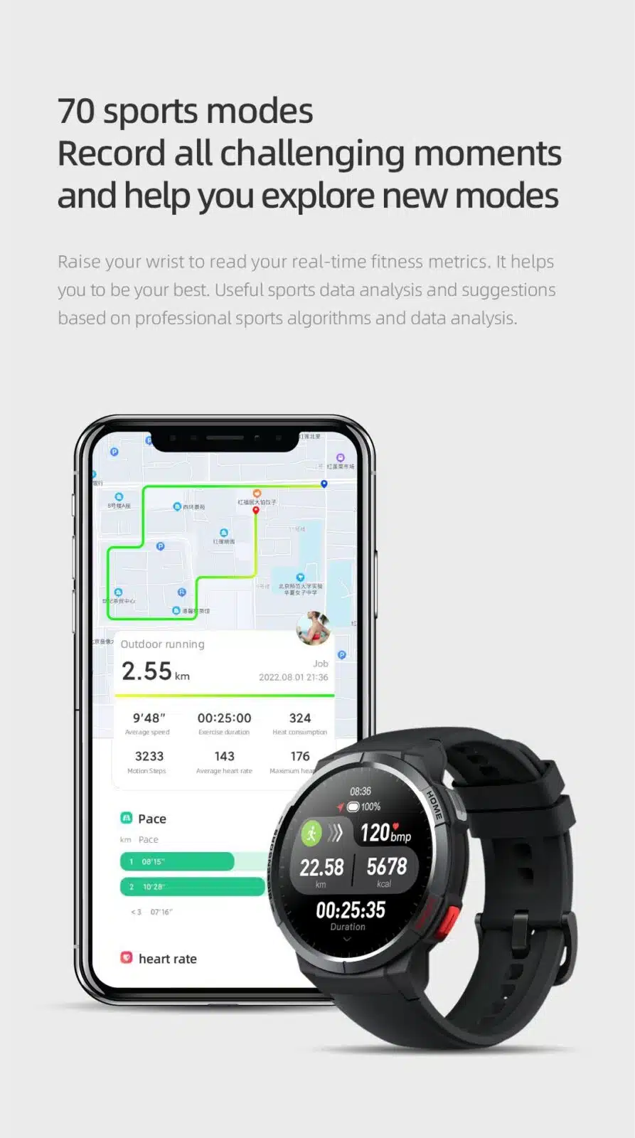 Mibro Gs Smartwatch Amoled Gps With Always On Display Price In Pakistan 9 Mibro -GS- Smartwatch- GPS- Positioning- 460mAh- Battery- AOD -1.43- Sport- Waterproof- Smart- Watch