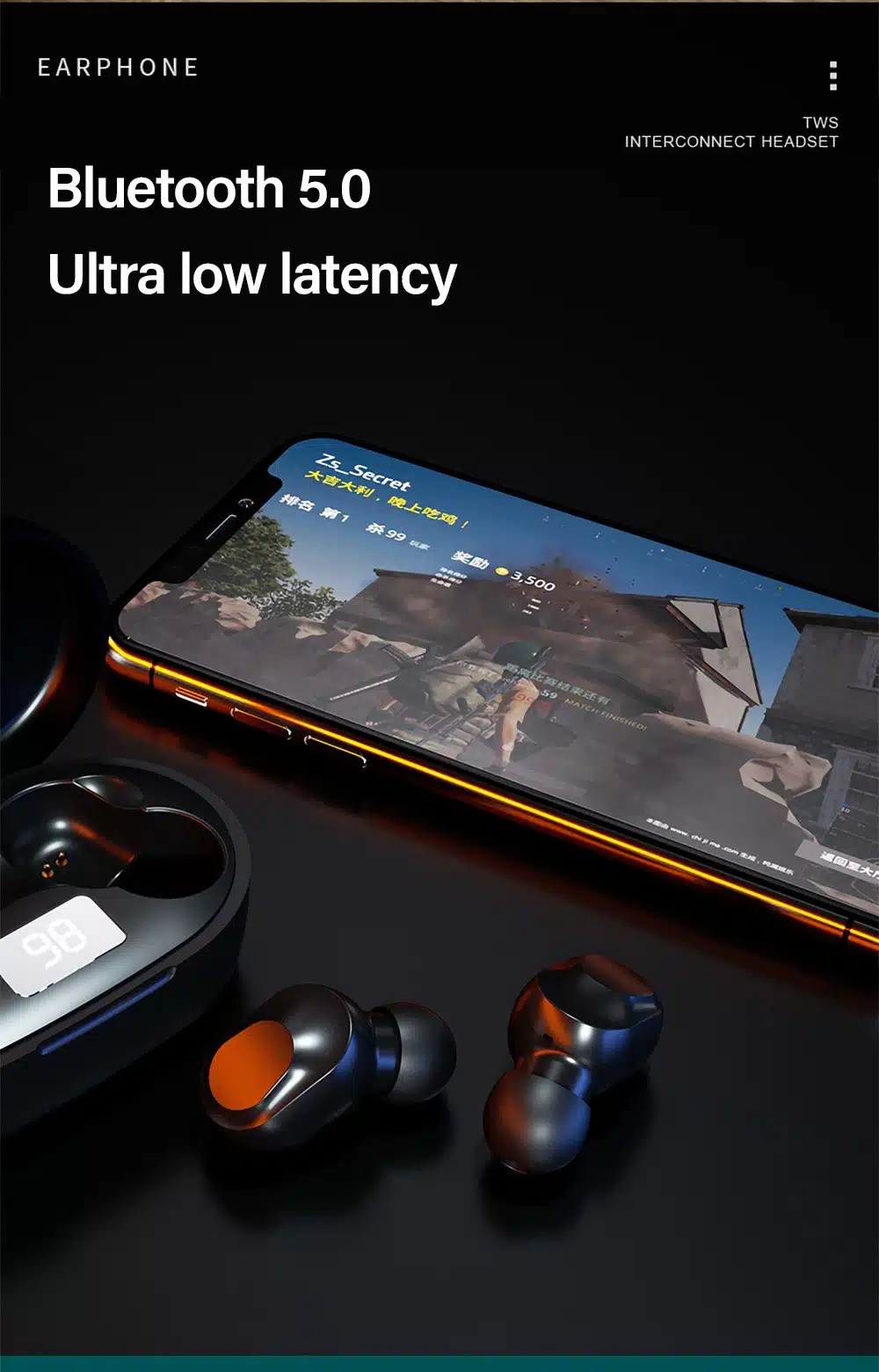 Lenovo Xt91 Tws Wireless Earbuds Gaming Headset Bass Noise Reduction Mic 16 Original -lenovo- xt91- tws -wireless- control- gaming- headset- bass- noise- reduction- mic