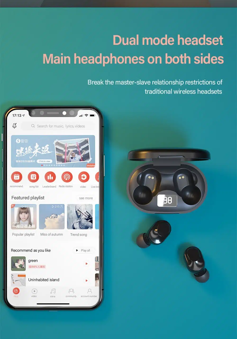 Lenovo Xt91 Tws Wireless Earbuds Gaming Headset Bass Noise Reduction Mic 8 Original -lenovo- xt91- tws -wireless- control- gaming- headset- bass- noise- reduction- mic