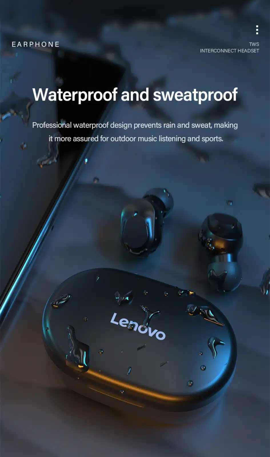 Lenovo Xt91 Tws Wireless Earbuds Gaming Headset Bass Noise Reduction Mic 10 Original -lenovo- xt91- tws -wireless- control- gaming- headset- bass- noise- reduction- mic