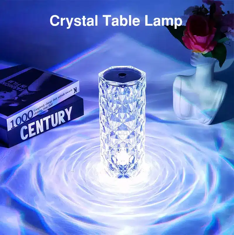 Crystal Usb Romantic Rose Diamond Table Lamps 16 Color Bedroom Living Room Party Dinner Decor 2 Crystal Diamond Table Lamp-02
