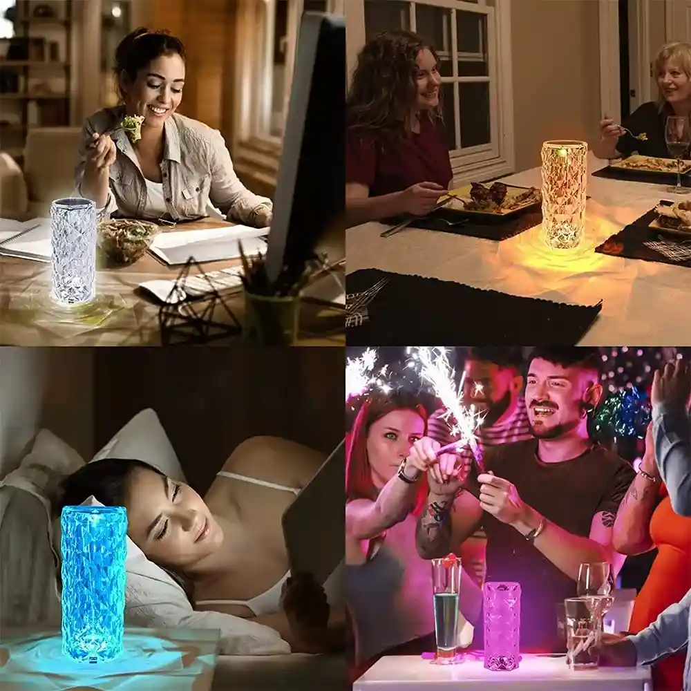 Crystal Usb Romantic Rose Diamond Table Lamps 16 Color Bedroom Living Room Party Dinner Decor 4 Crystal Diamond Table Lamp-06