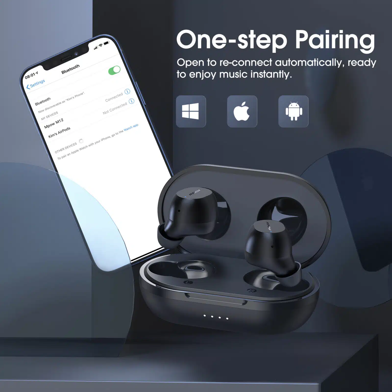 Mpow M12 Wireless Earbuds With Wireless Charging Case Waterproof Tws Earbuds 5 Mpow- M12 -Wireless- Earbuds -with- Wireless -Charging- Case -Waterproof -TWS- Earbuds