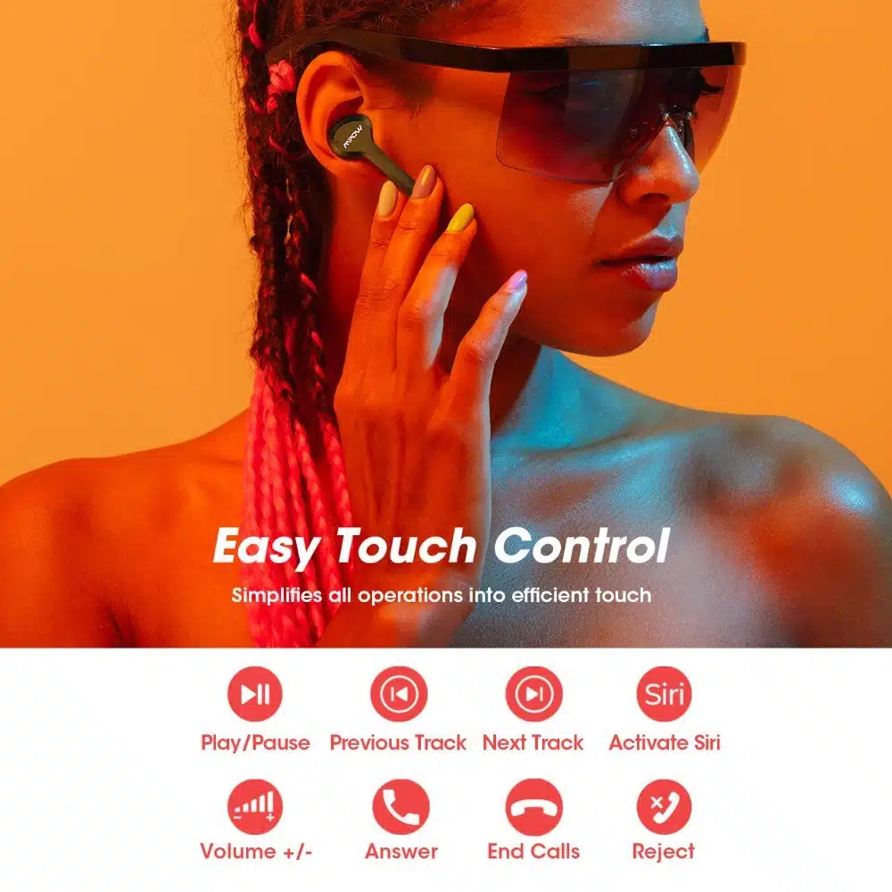Mpow M9 Wireless Earbuds Bluetooth 5.0 Noise Cancelling Stereo Headphones 6 Mpow- M9 -In-Ear- Wireless -Bluetooth -5.0- Noise- Cancelling -Stereo- Headphones -IPX7- Waterproof- with- 30h- Playtime -for -iOS -Android- Smartphone,-black