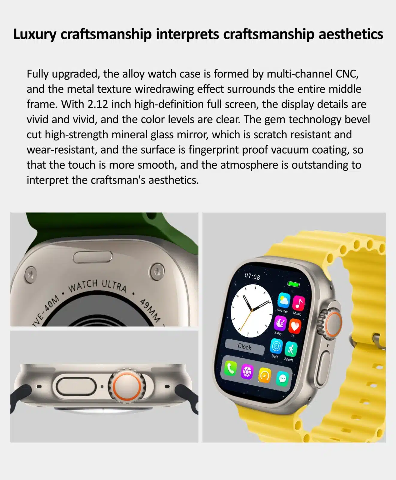 Hk8 Pro Smart Watch Series 8 49Mm 2.12 Inch Hd Screen Bluetooth Call Nfc 10 2023- latest- smart- watch- Huawei- HK8 -Pro- Smart- Watch -Series- 8- Max- Ultra- 49mm- HD