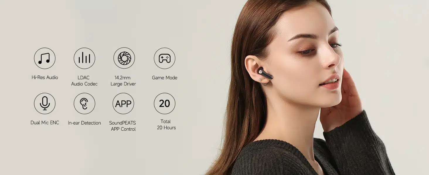 Soundpeats Air3 Deluxe Hs Bluetooth Wireless Earbuds 5.2 Hi-Res Audio &Amp; 14.2Mm Driver 3 soundpeats-air3-deluxe-02
