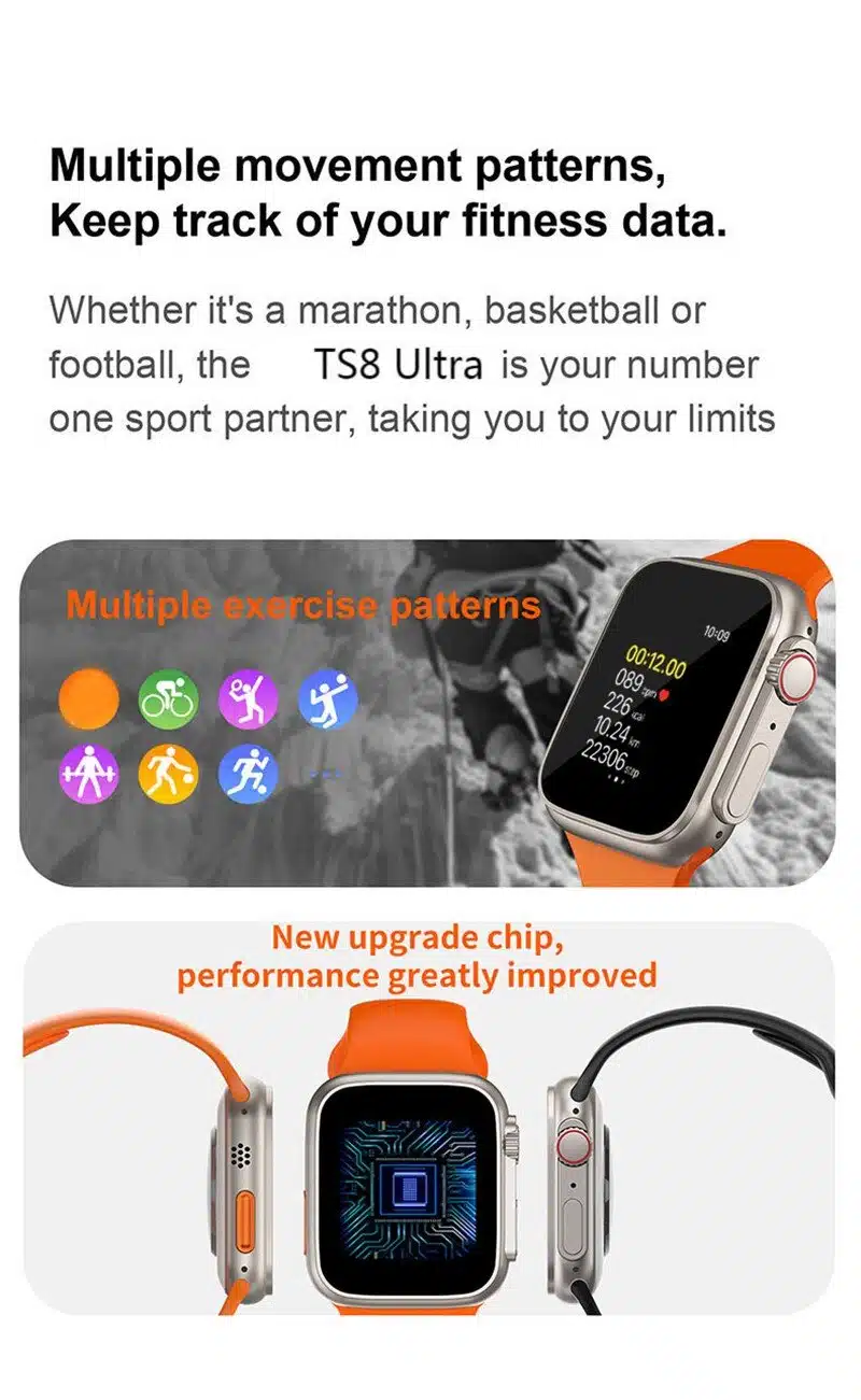 Ts8 Ultra Series 8 Bracelet Heart Rate Blood Pressure Monitor Smartwatch Sport Fitness Smart Watches 8 Man- watch- & -Woman -TS8- Ultra- series- 8- Bracelet- Heart- rate- Blood- Pressure- Monitor -Smartwatch- Sport -Fitness- Smart -Watches