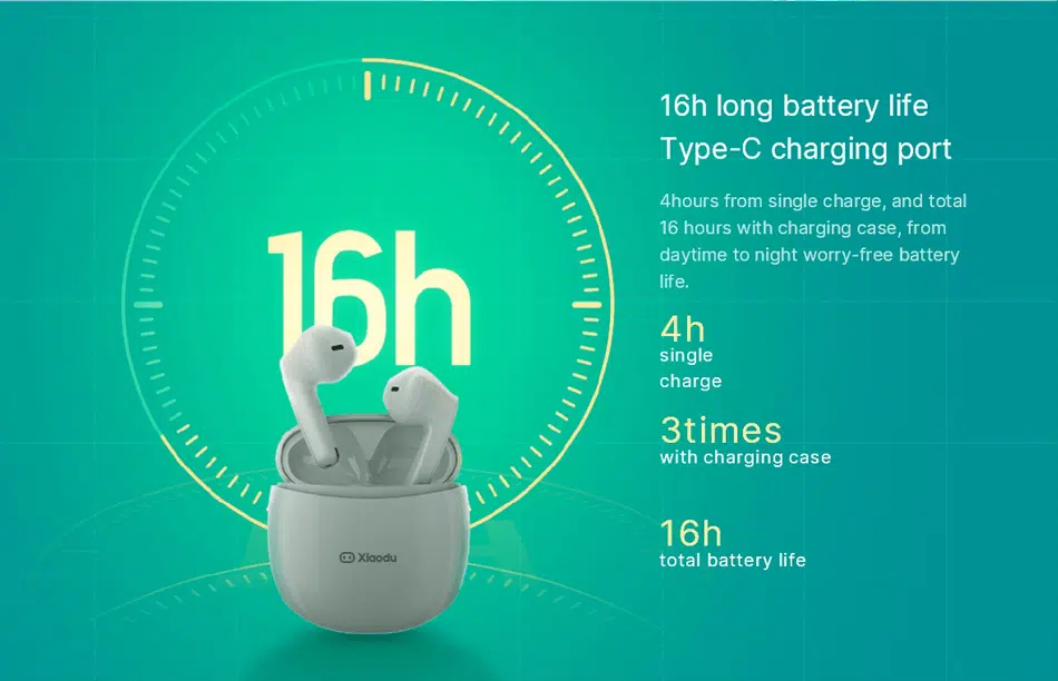 Xiaodu Du Smart Buds Tws Earbuds Wireless Bluetooth 16H Battery Life 3 xiaodu-smart-buds-tws-earphone-wireless-03-min