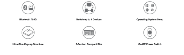 A4Tech Fbk25 Bluetooth And 2.4G Wireless Keyboard | Black 2 BLUETOOTH & 2.4G WIRELESS KB (FBK25)-1