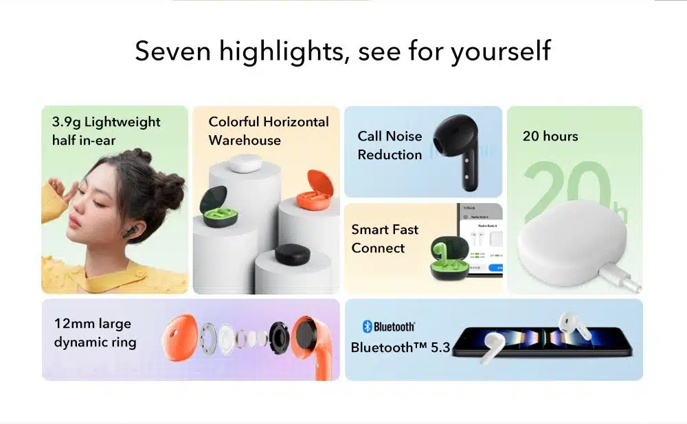 Mi Redmi Buds 4 Lite Earphone 14 Mi- Redmi- Buds- 4- Lite- Earphone