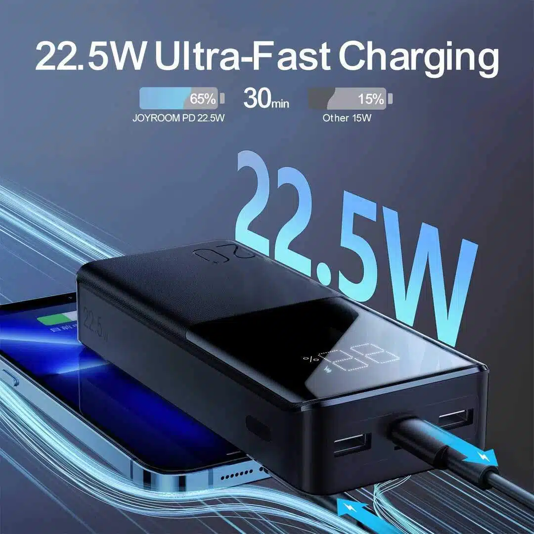 Jr-Qp192 20000Mah 22.5W Ultra Fast Charging Powerbank With Lcd Display 5 JR-QP192 20000mah 22.5W fast charging powerbank with LCD display-1