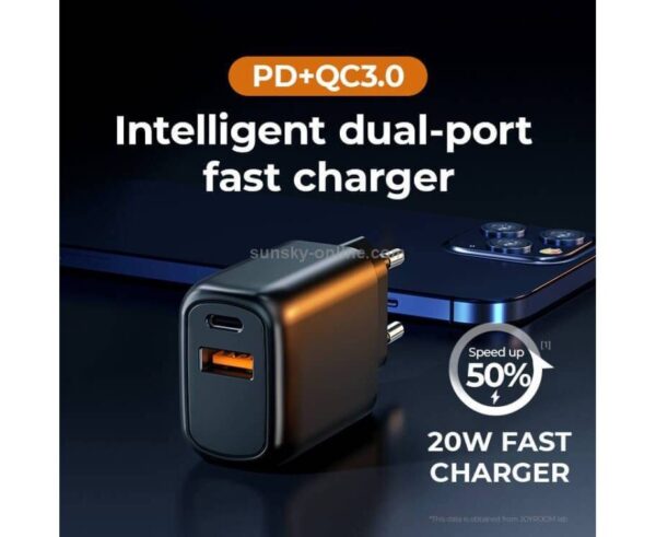 Joyroom Fast Wall Charger Dual Ports (20W) Box Pulled Out (L-QP204) - additional view