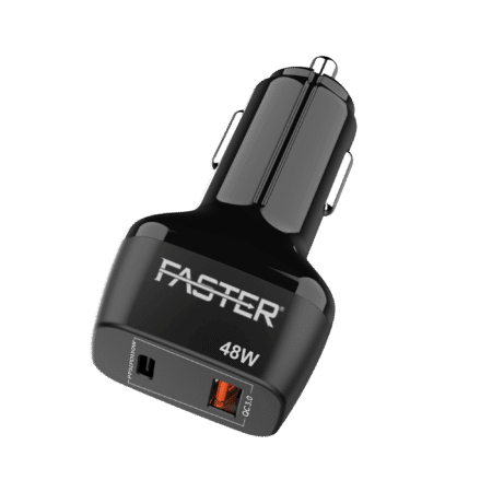 FASTER C7-PD 48w Fast Car Charger PD2.0,PD3.0 & PPS QC 4.0A Supported