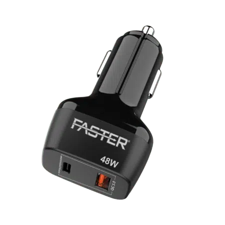 FASTER C7-PD 48w Fast Car Charger PD2.0,PD3.0 & PPS QC 4.0A Supported