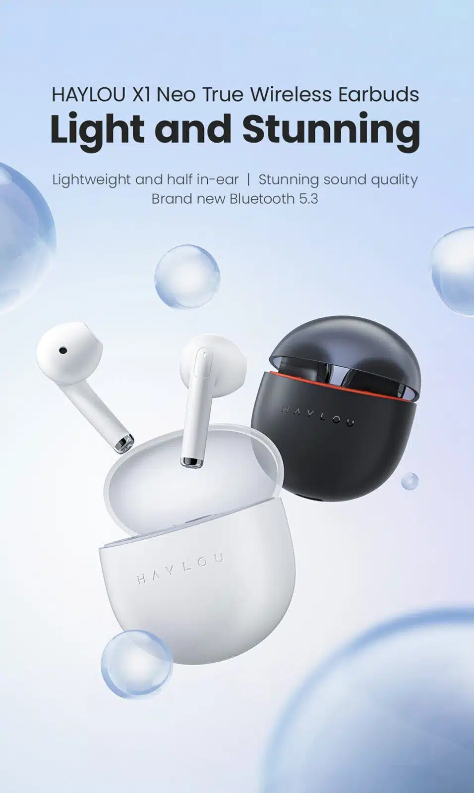 Haylou X1 Neo Earbuds Bluetooth 5.3 20H Battery Life Low Latency 2 haylou-x1-neo-tws-earbuds-01