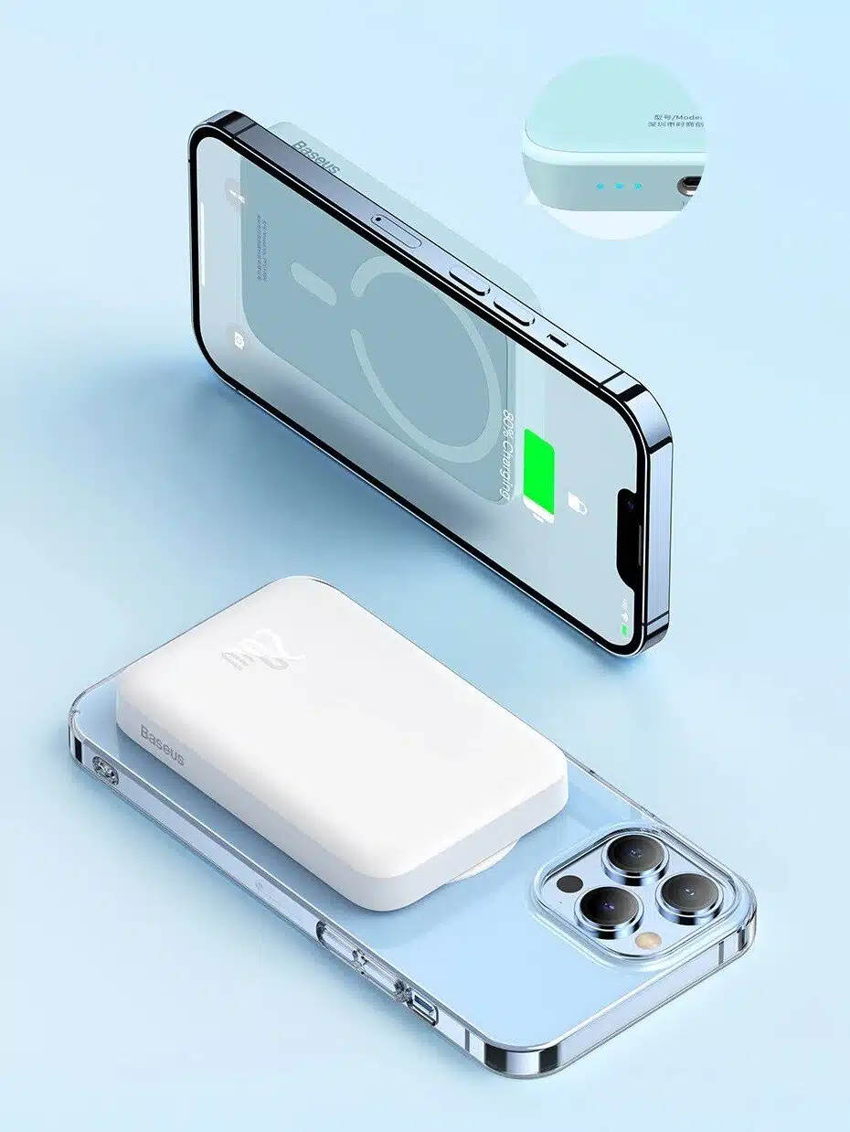 Baseus 20W Magnetic Wireless Charging Power Bank For Iphone 12/13/14/15 Series 2 Baseus-10000mAh-Magnetic-Wireless-Charger-Power-Bank-6000mAh-PD-20W-Powerbank-1