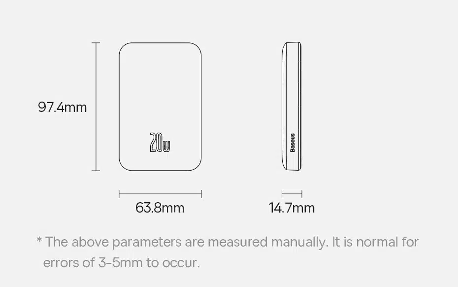 Baseus 20W Magnetic Wireless Charging Power Bank For Iphone 12/13/14/15 Series 7 Baseus-10000mAh-Magnetic-Wireless-Charger-Power-Bank-6000mAh-PD-20W-Powerbank-6