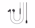 Samsung Type-C Earphones Black Earbuds Close Up