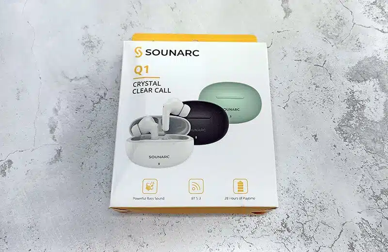 Sounarc Q1 Earbuds Wireless Bluetooth Earphone, 28 Hours Of Playtime, Ergonomic Fit, Shaking Bass. Clear Call, Touch Control – White 9 Sounarc Q1 Earbuds-5