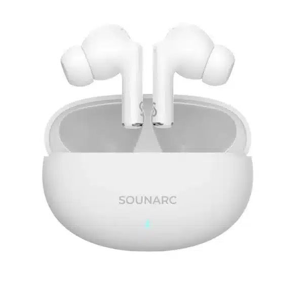 Sounarc Q1 Earbuds Wireless-White-1 Sounarc Q1 Earbuds Wireless Bluetooth Earphone, 28 Hours of Playtime, Ergonomic Fit, Shaking Bass. Clear Call, Touch Control – White - additional view