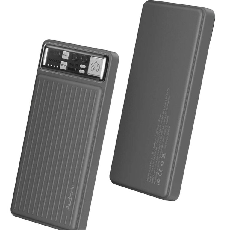 Audionic Spark Pro S-100 Power Bank 10000 Mah audionic-spark-pro-s-100-power-bank-10000-mah-pakistan-mobilegeeks-grey