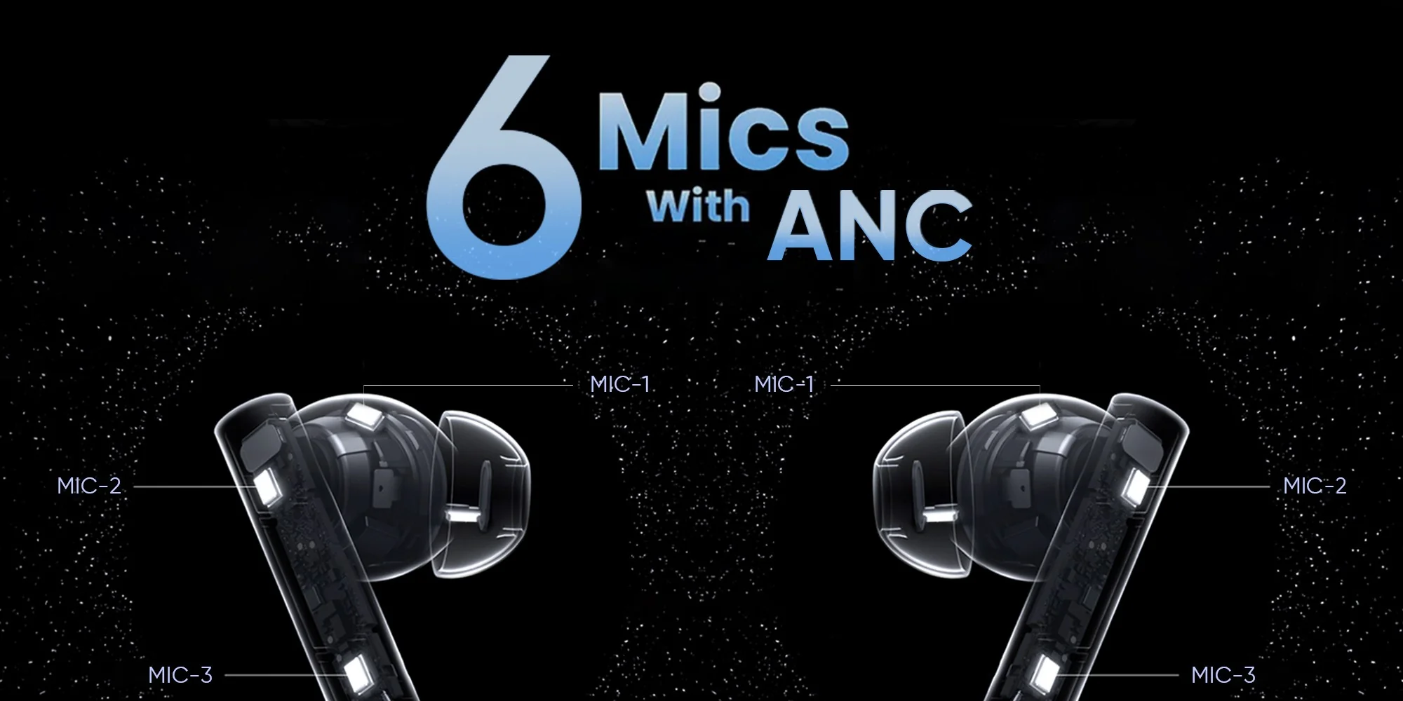 Audionic Trance Airbud 850 With 6 Mics Anc 19 Trance Airbud 850 Hexa Mic with ANC-16