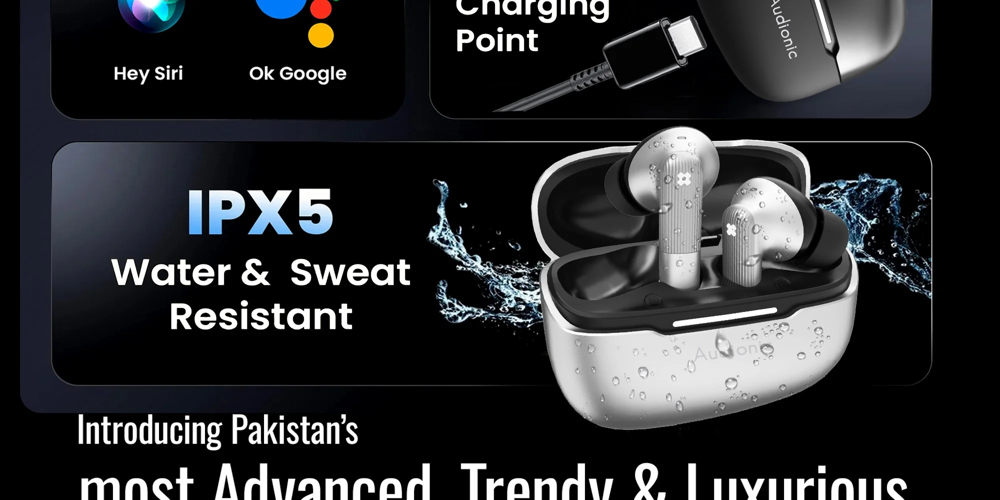 Audionic Trance Airbud 850 With 6 Mics Anc 6 Trance Airbud 850 Hexa Mic with ANC-3