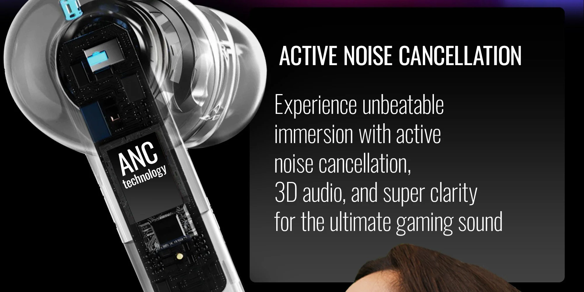 Audionic Trance Airbud 850 With 6 Mics Anc 11 Trance Airbud 850 Hexa Mic with ANC-8