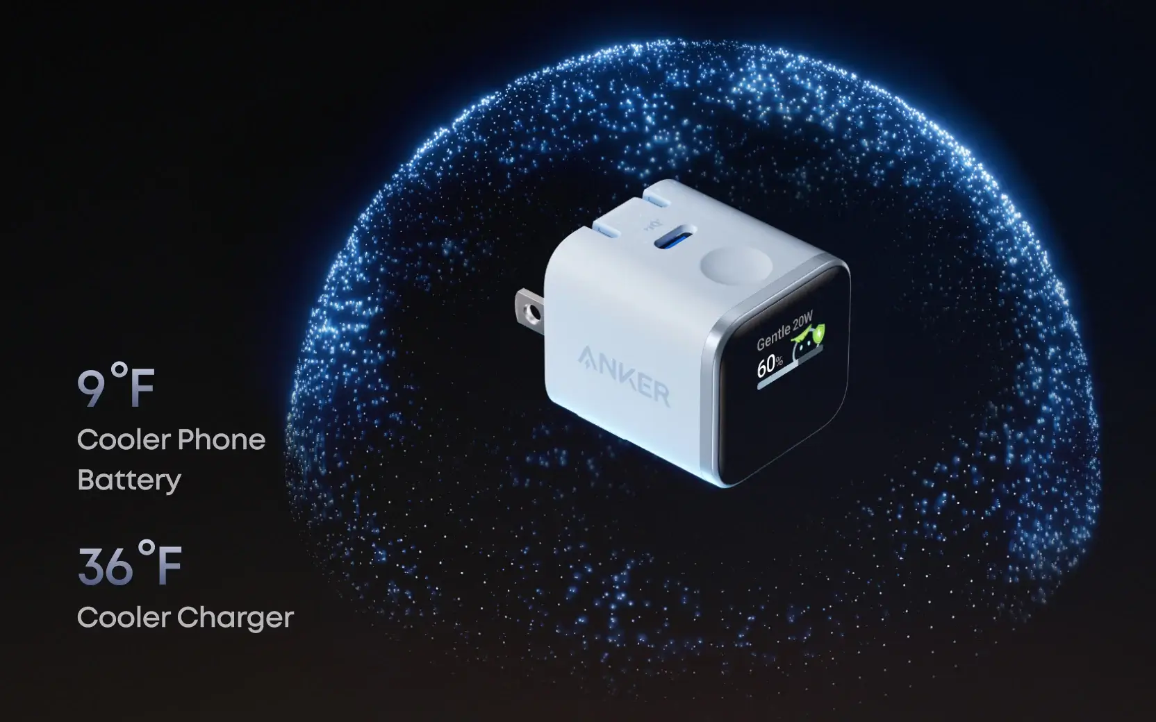 Anker Nano Charger 45W, Smart Display, 180° Foldable - A121D 3 Anker Nano Charger-45w-1